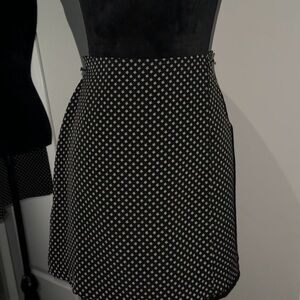 Black and White Star Patterned Skort